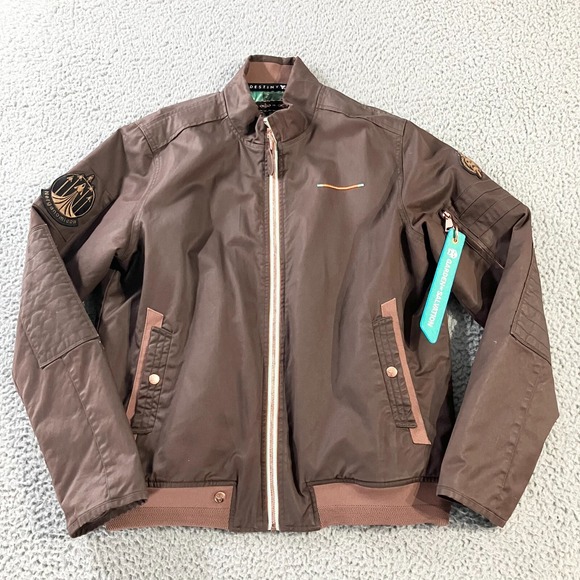 Destiny 2 Garden Of Salvation Raid Jacket Mens Large Brown Full Zip Bomber - Picture 1 of 11